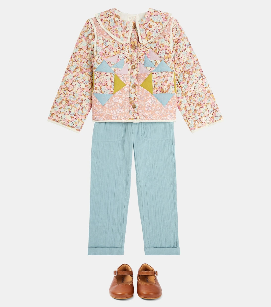 Louise Misha - Niagara floral patchwork cotton jacket