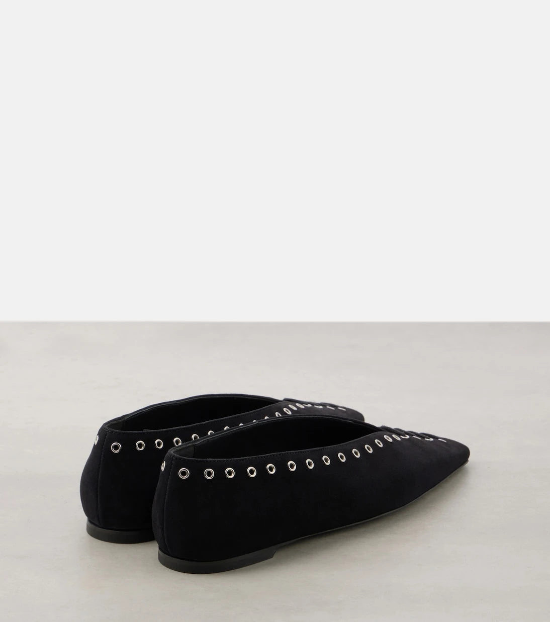 Toteme - Suede lace-up ballet flats