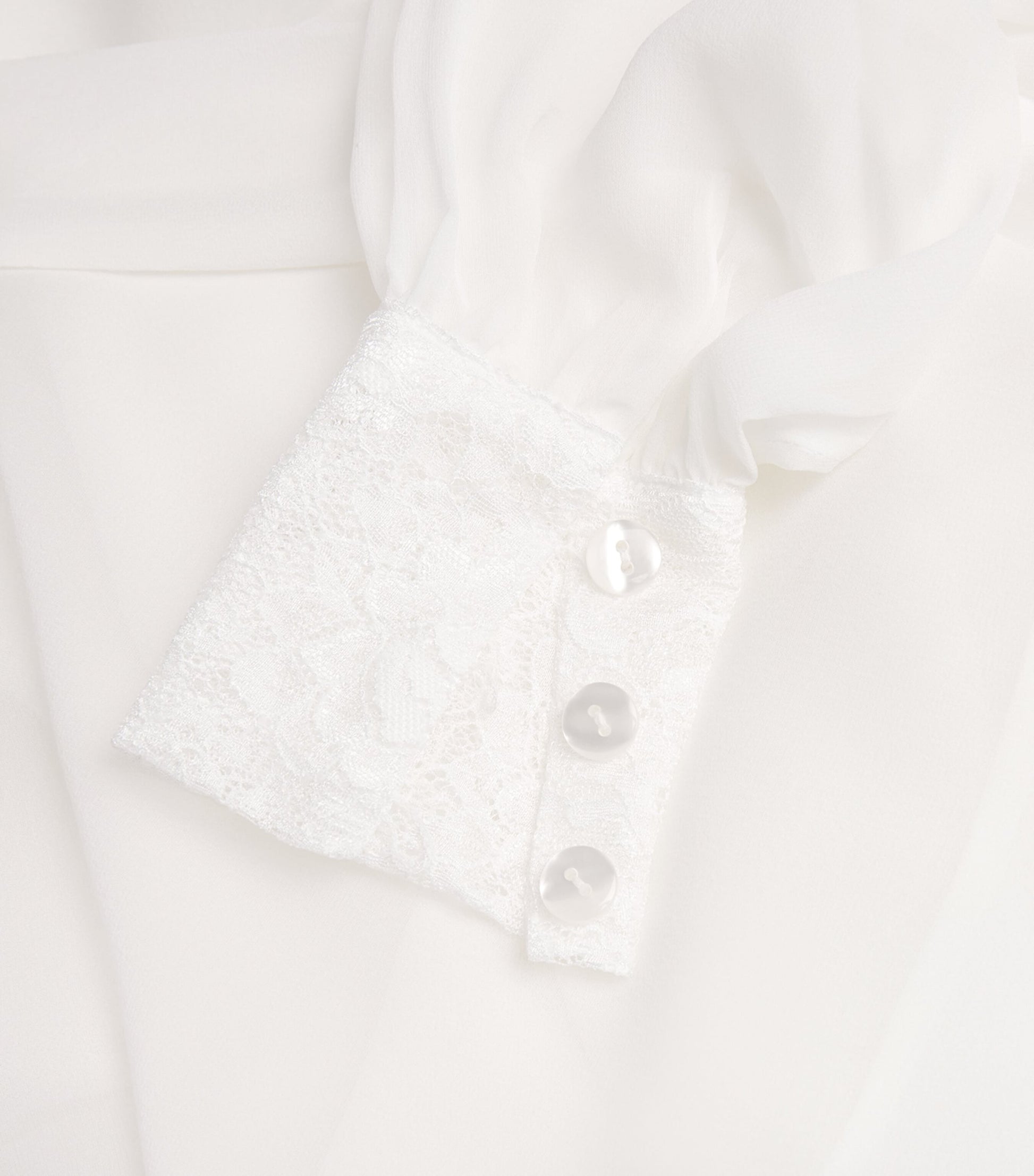 Silk Clelia Bridal Robe WHITE W WHITE LACE