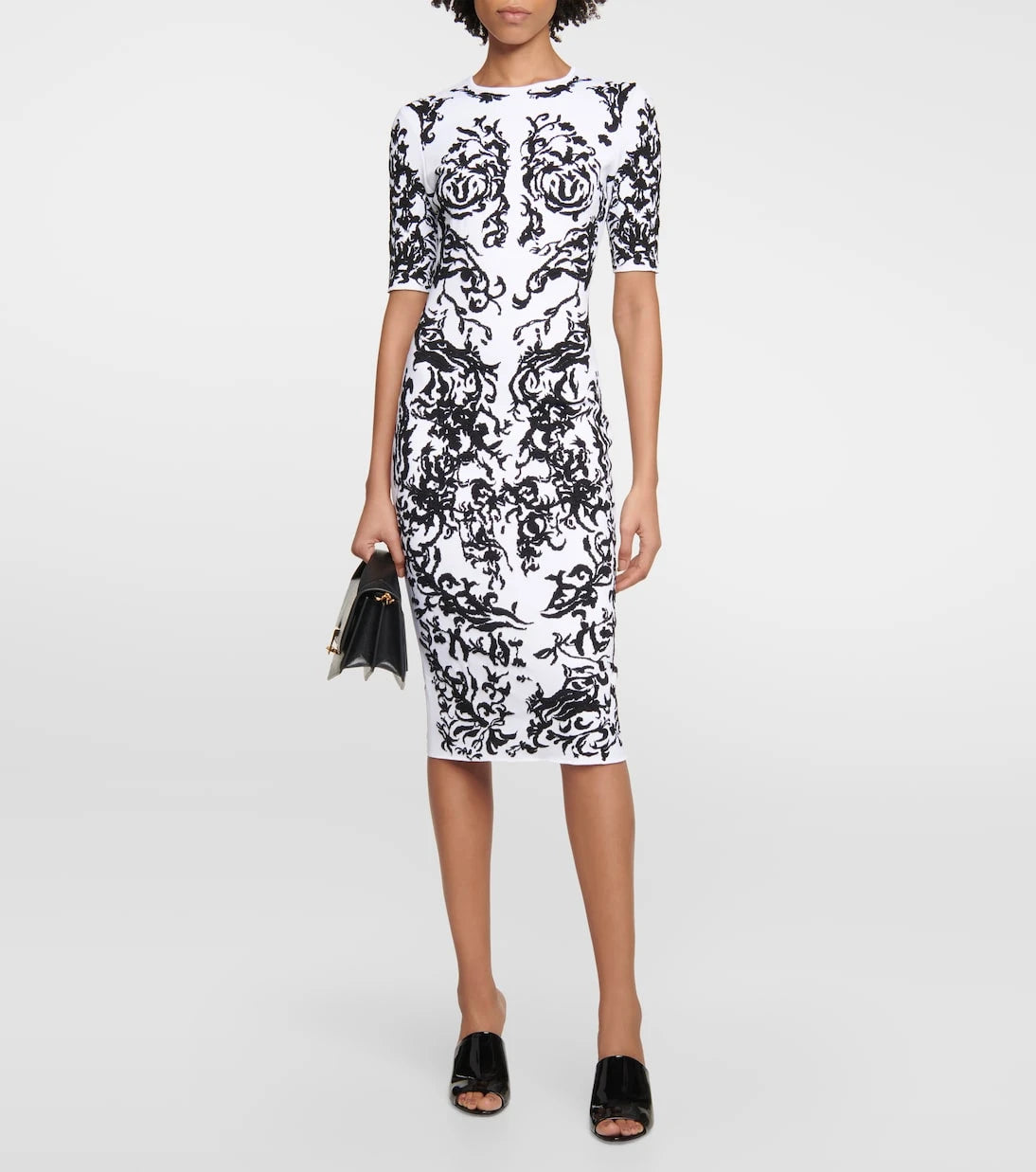 Alaïa - Desenli midi elbise