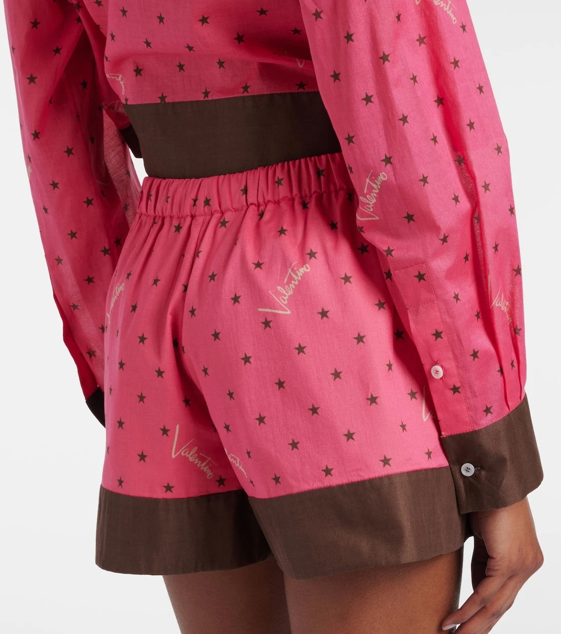 Valentino - Printed cotton shorts
