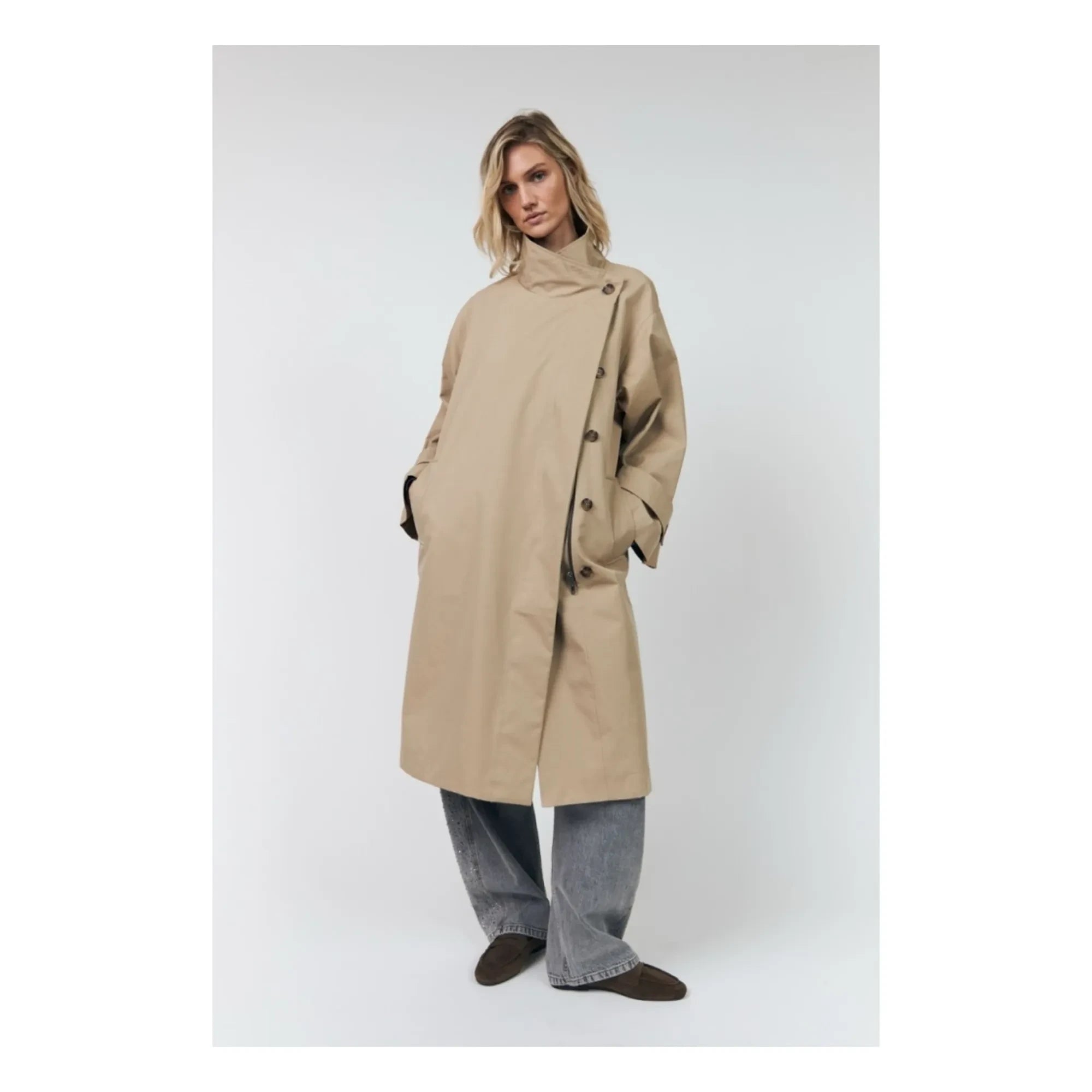 Lollys Laundry - Trench Russi Cotton | Beige