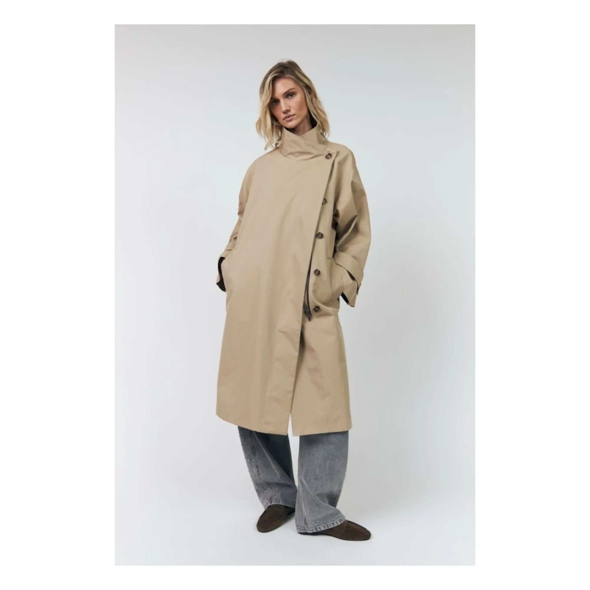 Lollys Laundry - Trench Russi Cotton | Beige