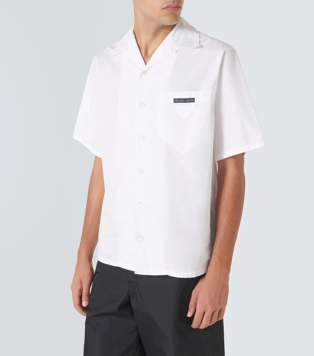 Prada - Cotton poplin bowling shirt