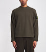 Stone Island Green Wool-Blend Ribbed Sweater