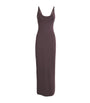 Skims Burgundy Smooth Lounge Scoop-Neck Maxi Dress