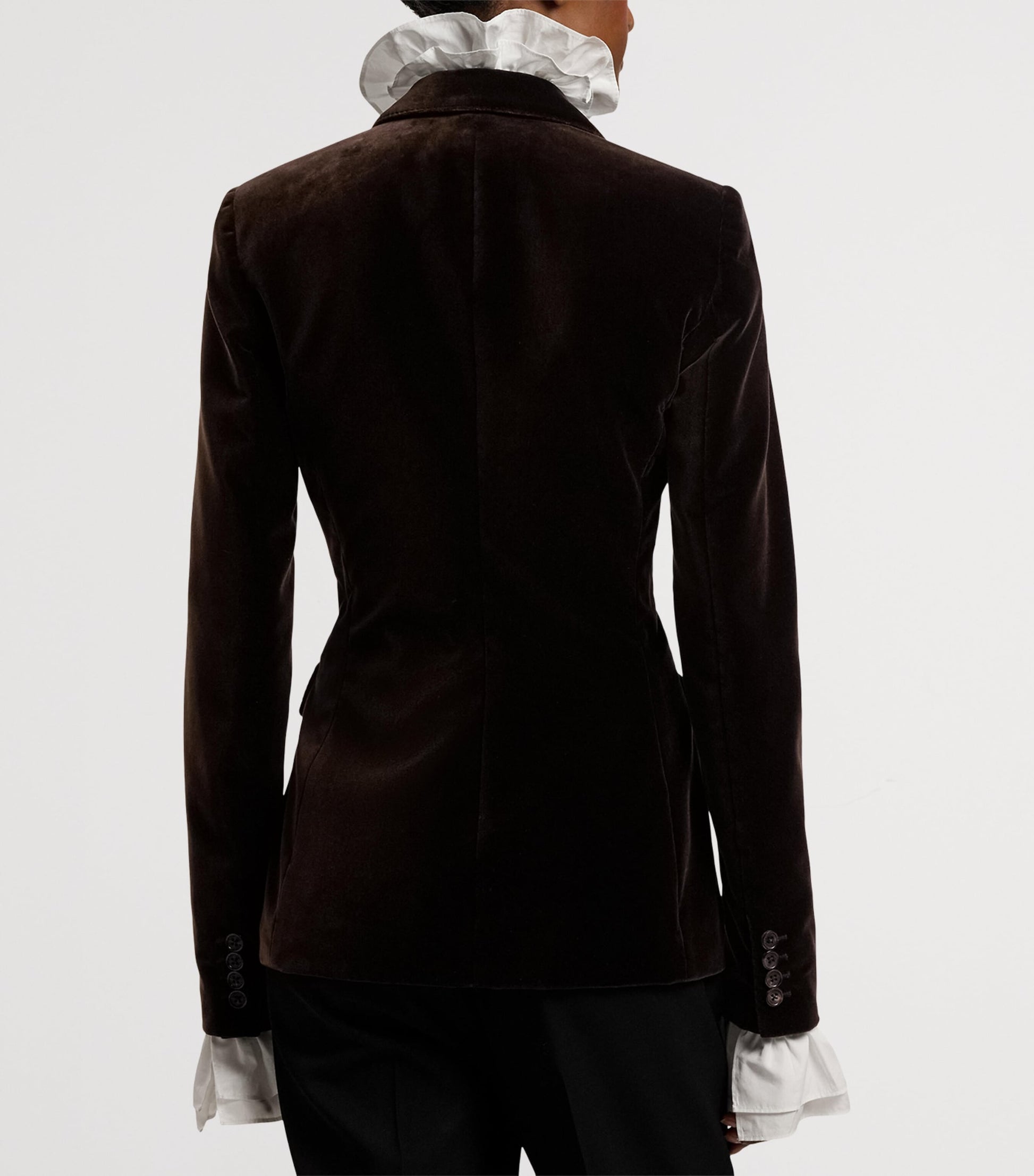 Ralph Lauren Collection Brown Cotton-Blend Velvet Parker Blazer