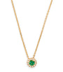 Yellow Gold, Diamond and Emerald Bold Necklace
