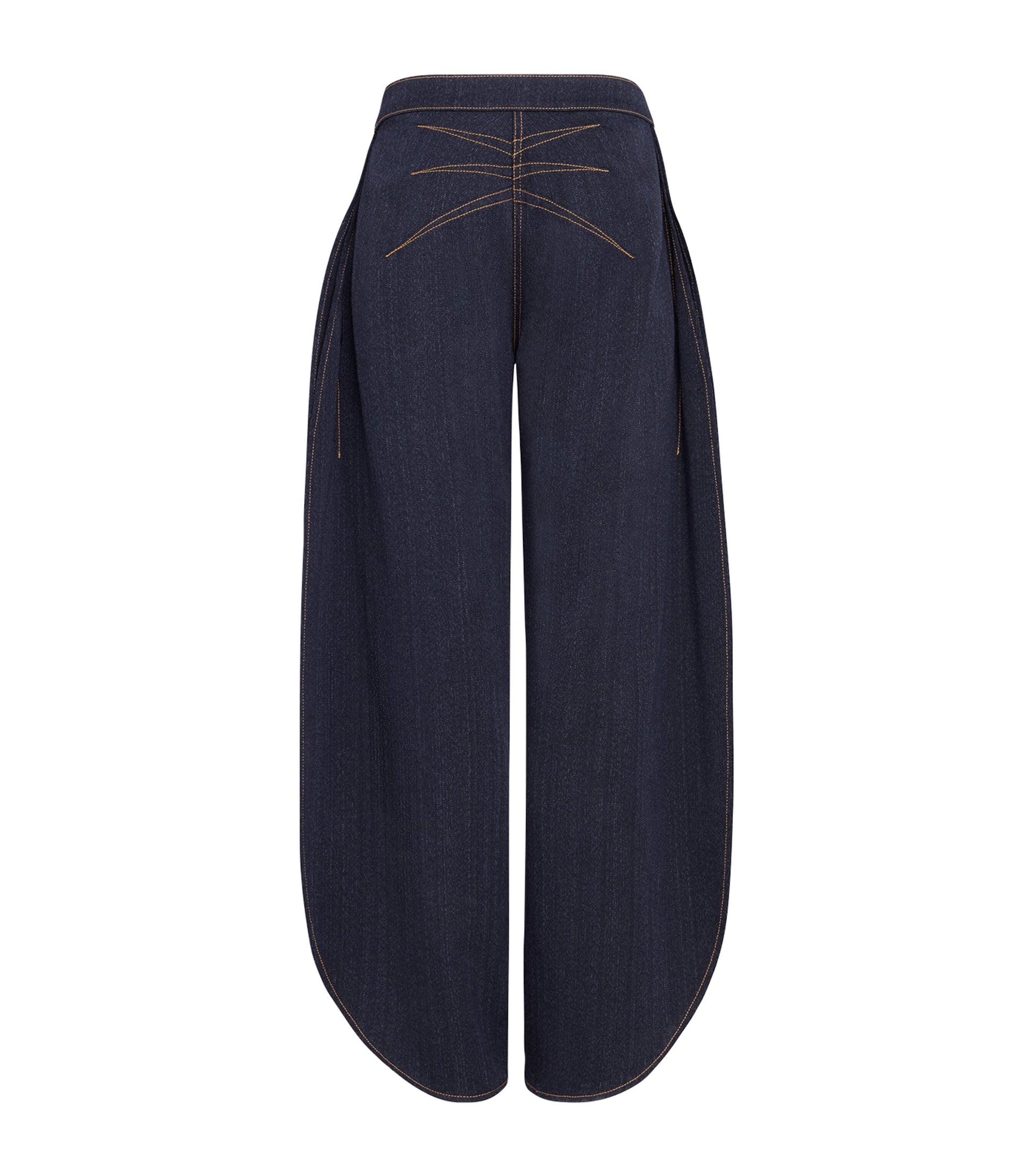 Alaïa Blue Side-Slit Round-Leg Jeans