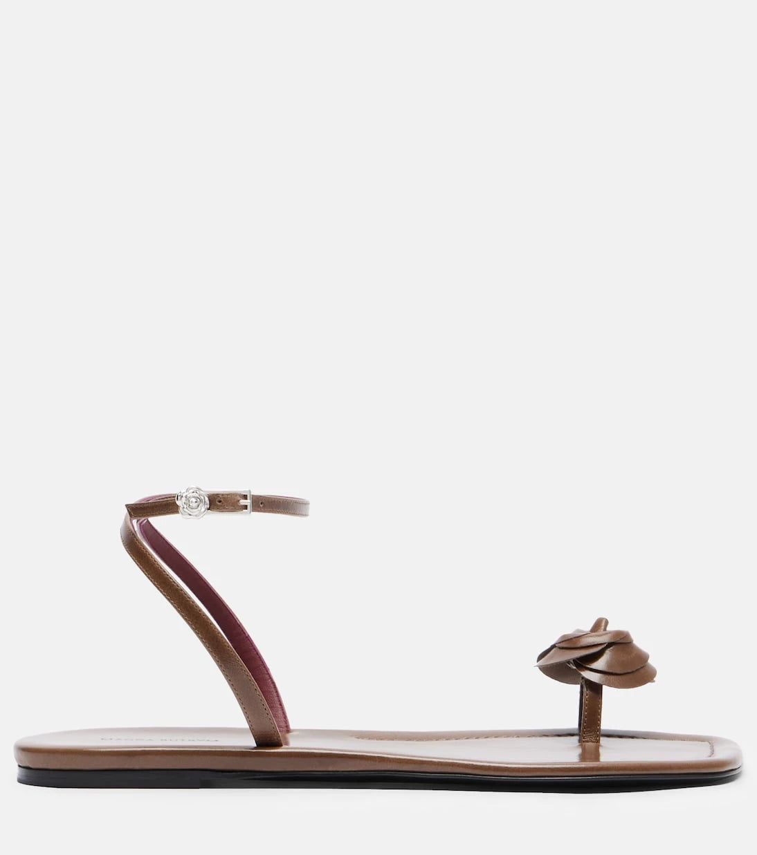 Magda Butrym - Floral-appliqué leather sandals