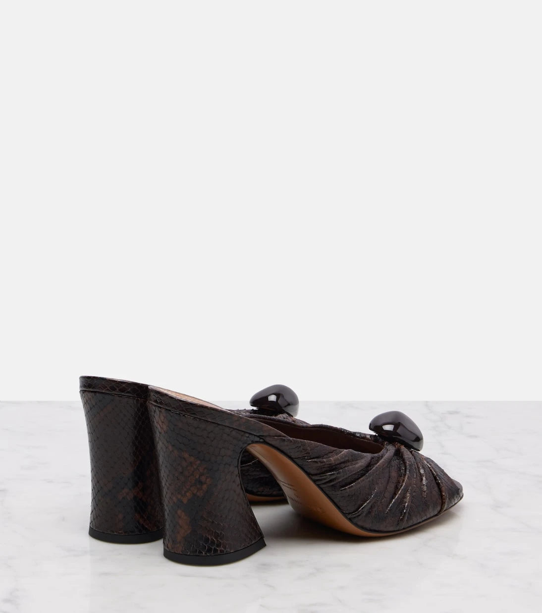 Zimmermann - Gleam 85 snake-effect leather mules