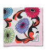 Prada White Silk Daisies Scarf