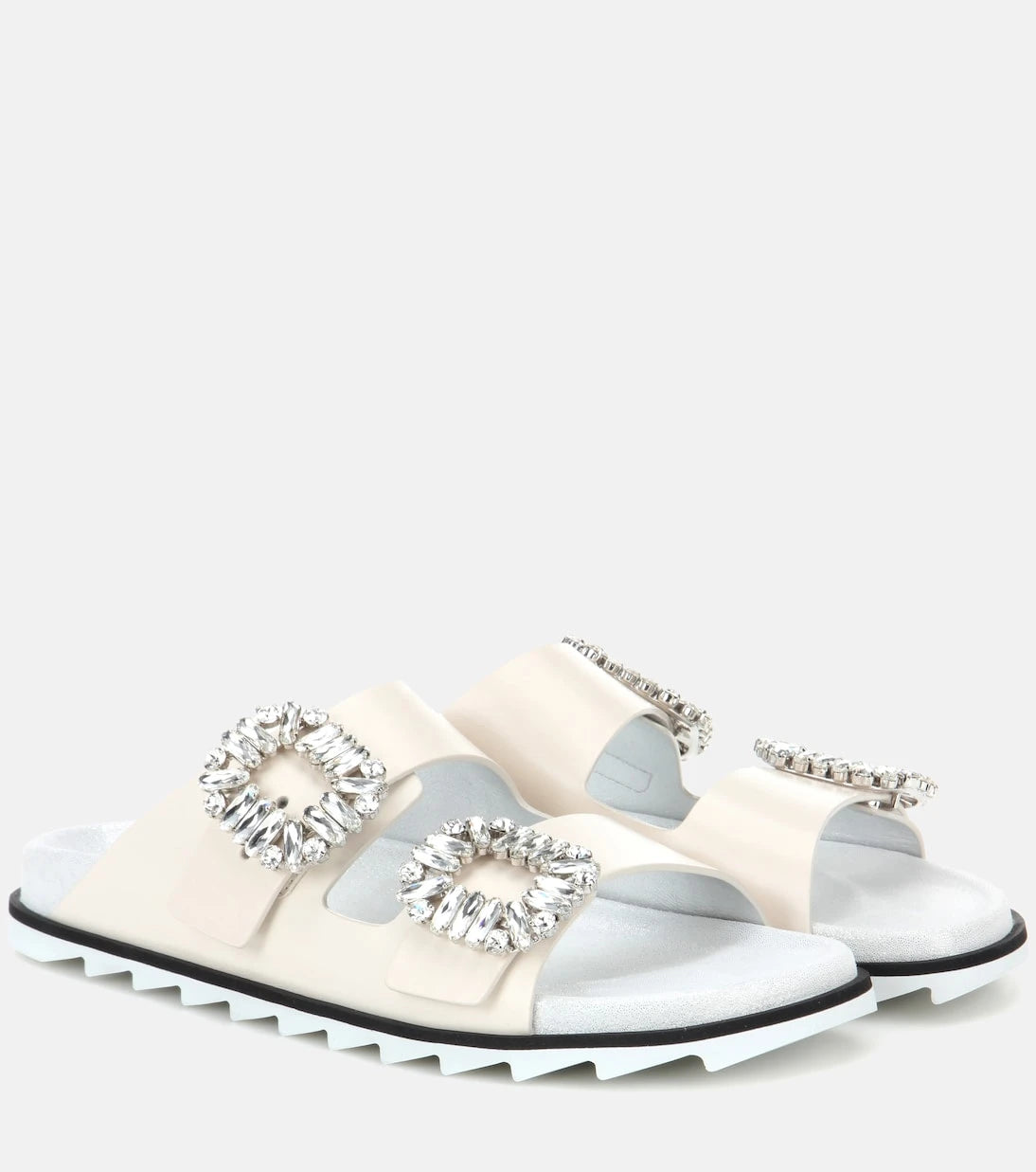 Roger Vivier - صنادل Slidy Viv الجلدية سهلة الارتداء