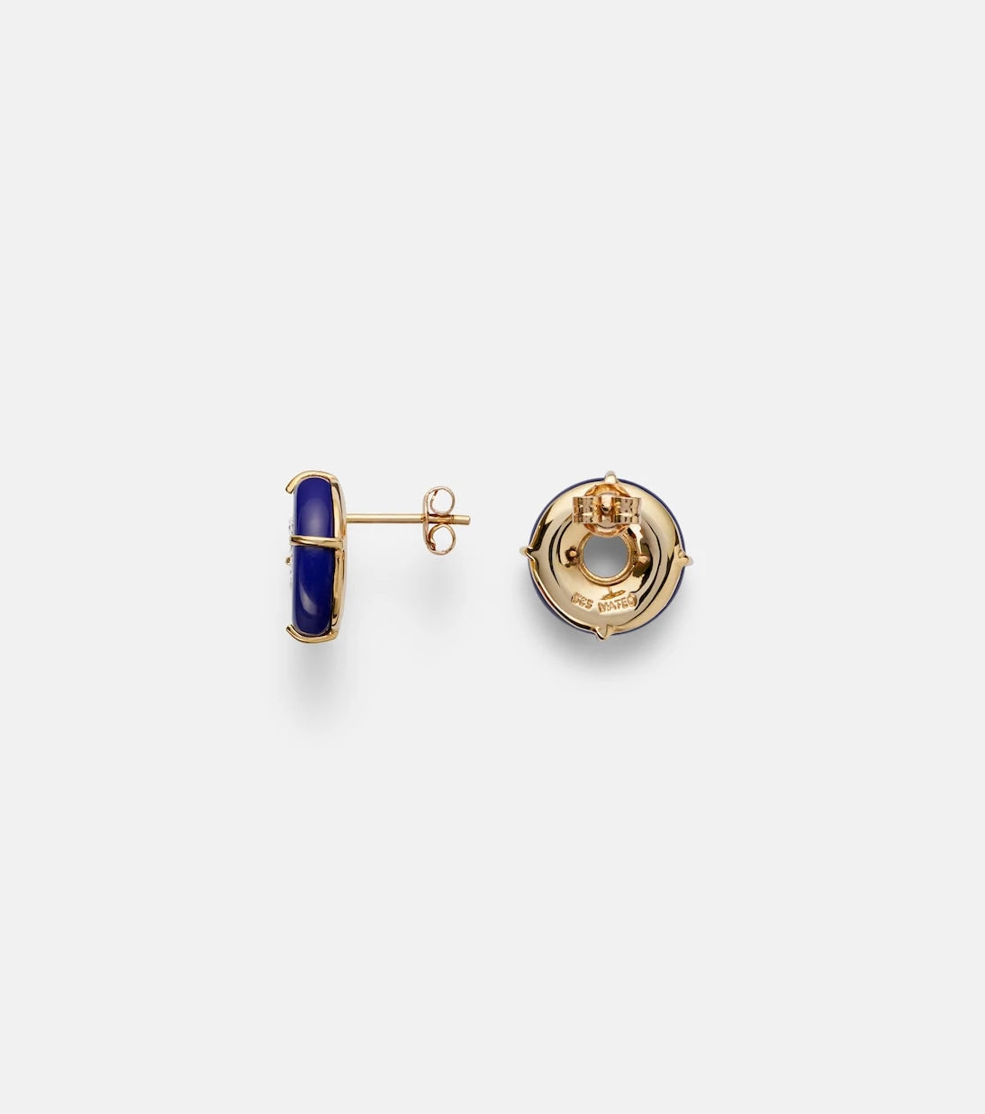 Mateo - 14kt gold earrings with lapis lazuli and diamonds