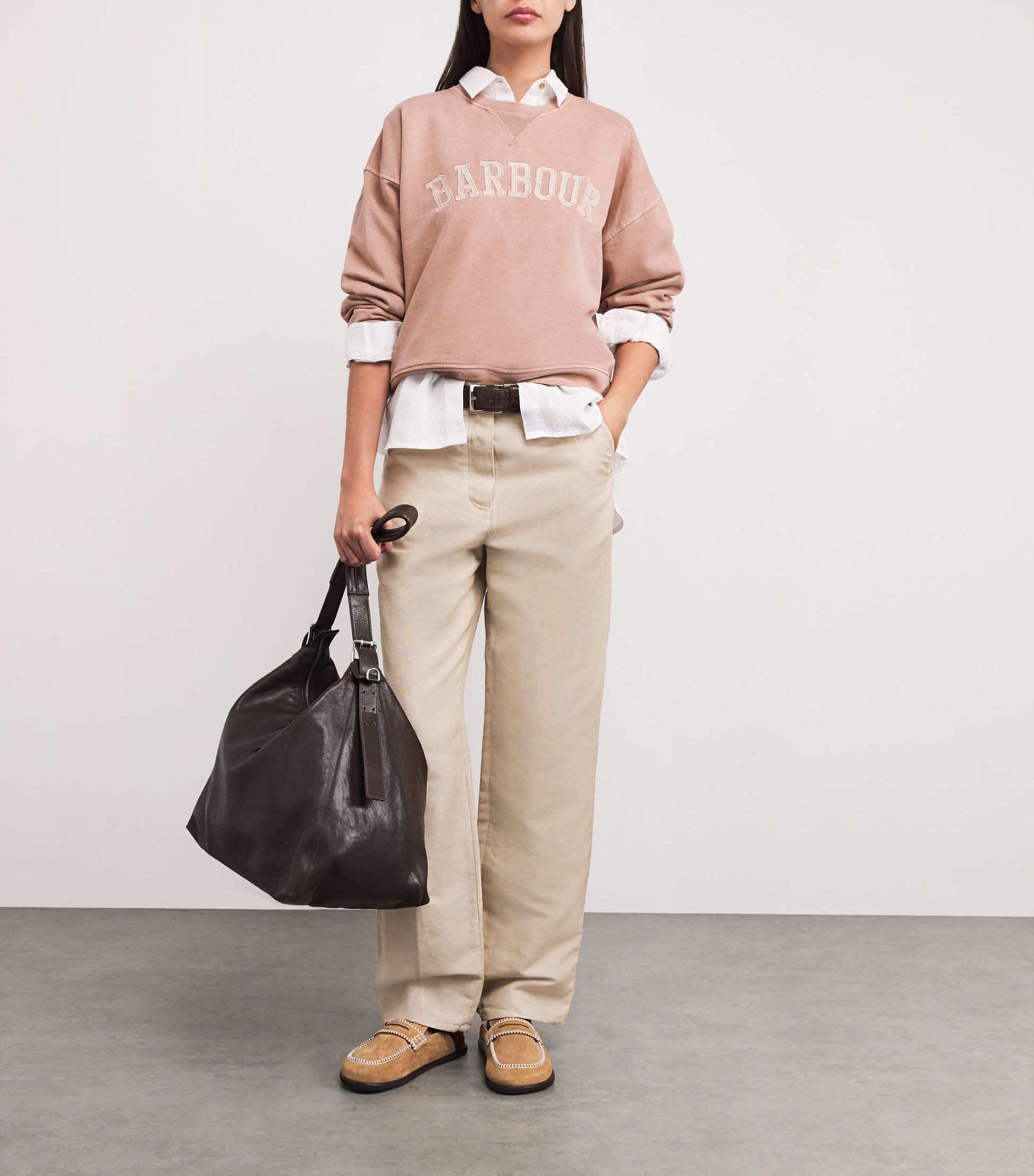 Barbour Brown Cotton Millie Sweatshirt