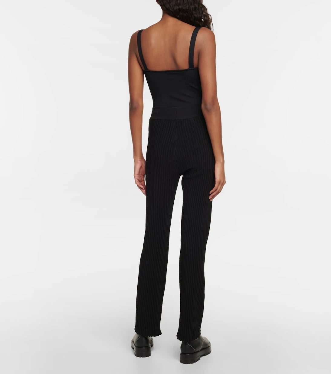Alaïa - Ribbed-knit straight-leg pants