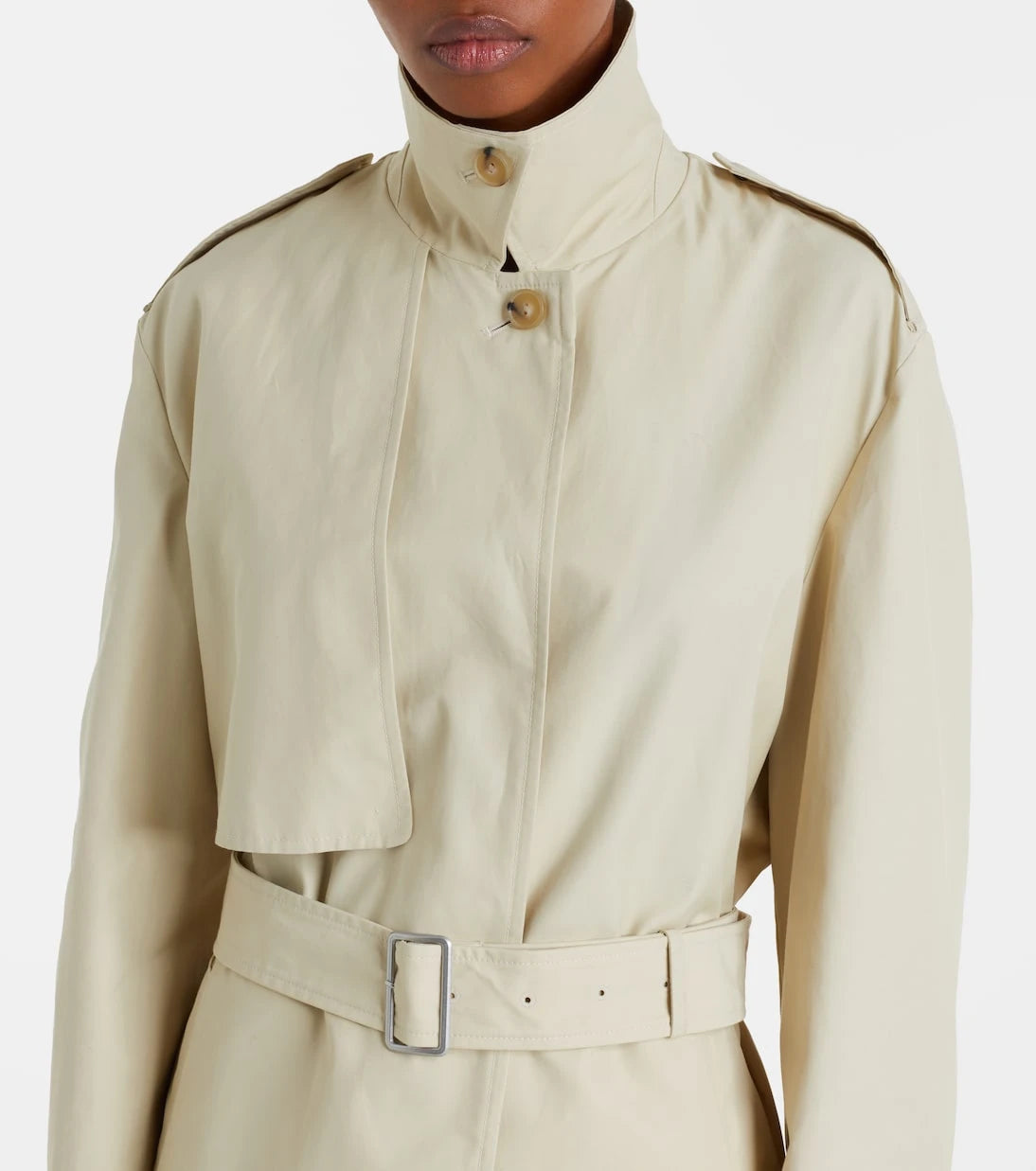 Vince - Cotton-blend cropped trench coat