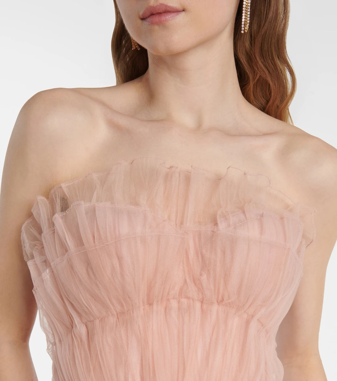 Costarellos - Marinel plissé tulle gown