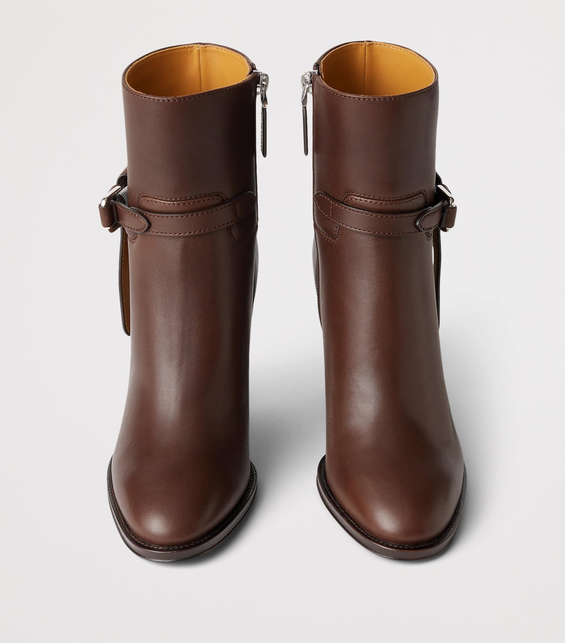 Brown Leather Donnely Ankle Boots 90