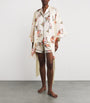Olivia von Halle Silk Fish Print Mimi Robe