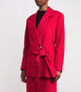 Aeron Red Suede Belted Sword Blazer