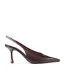 Jimmy Choo Burgundy Isa 80 Leather Slingback Pumps