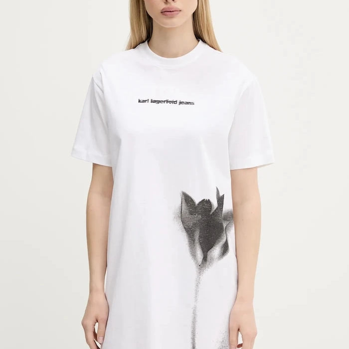 Памучна рокля Karl Lagerfeld Jeans