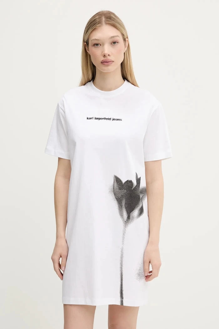 Памучна рокля Karl Lagerfeld Jeans