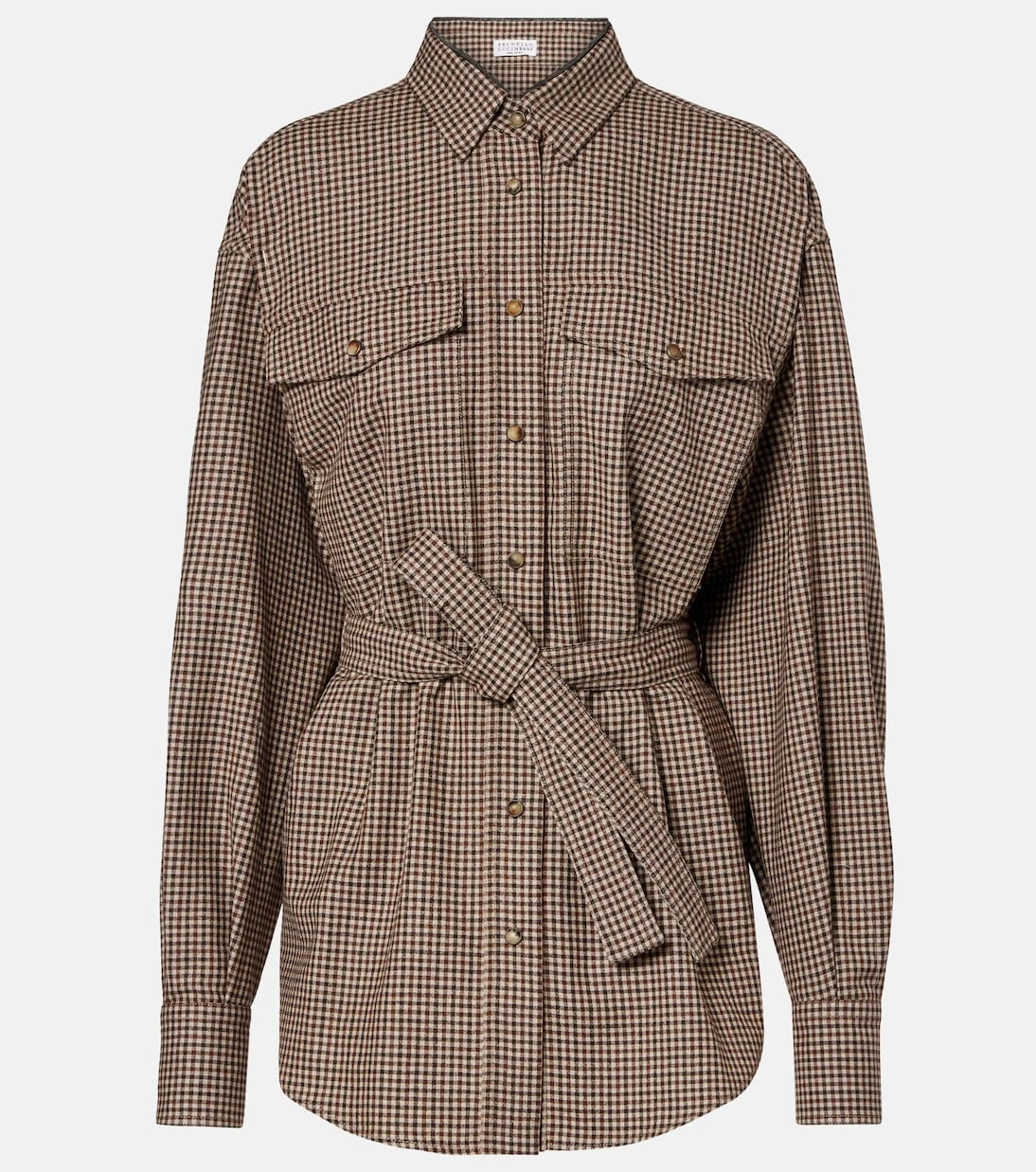 Brunello Cucinelli - Checked virgin wool overshirt