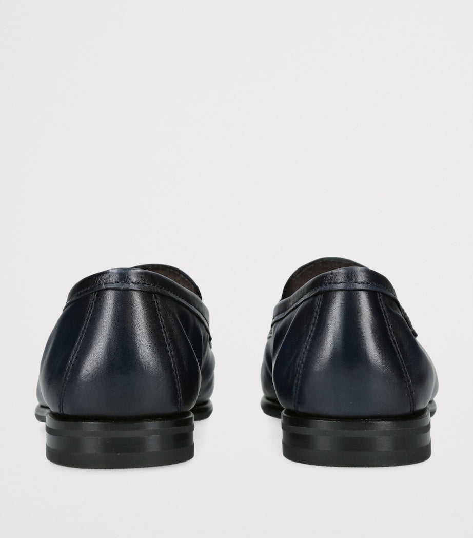 Leather Cashmere-Lined Carlos Loafers