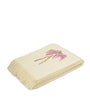Virgin Wool Pink Palm Throw (132cm × 159cm)