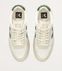 Veja Green Leather-Suede V-90 Sneakers