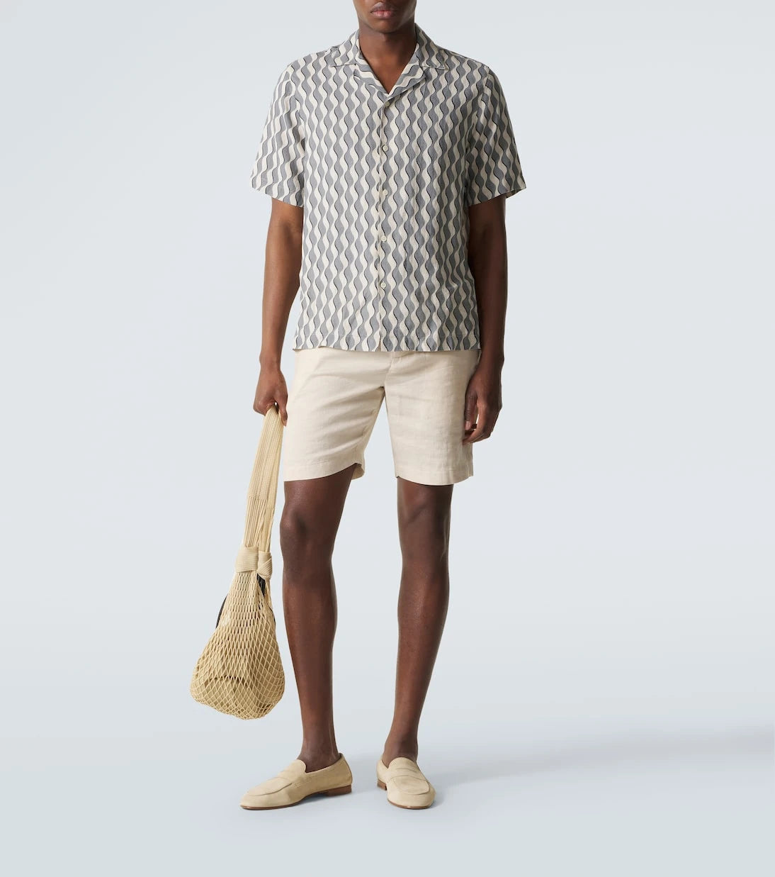 Frescobol Carioca - Felipe linen and cotton shorts