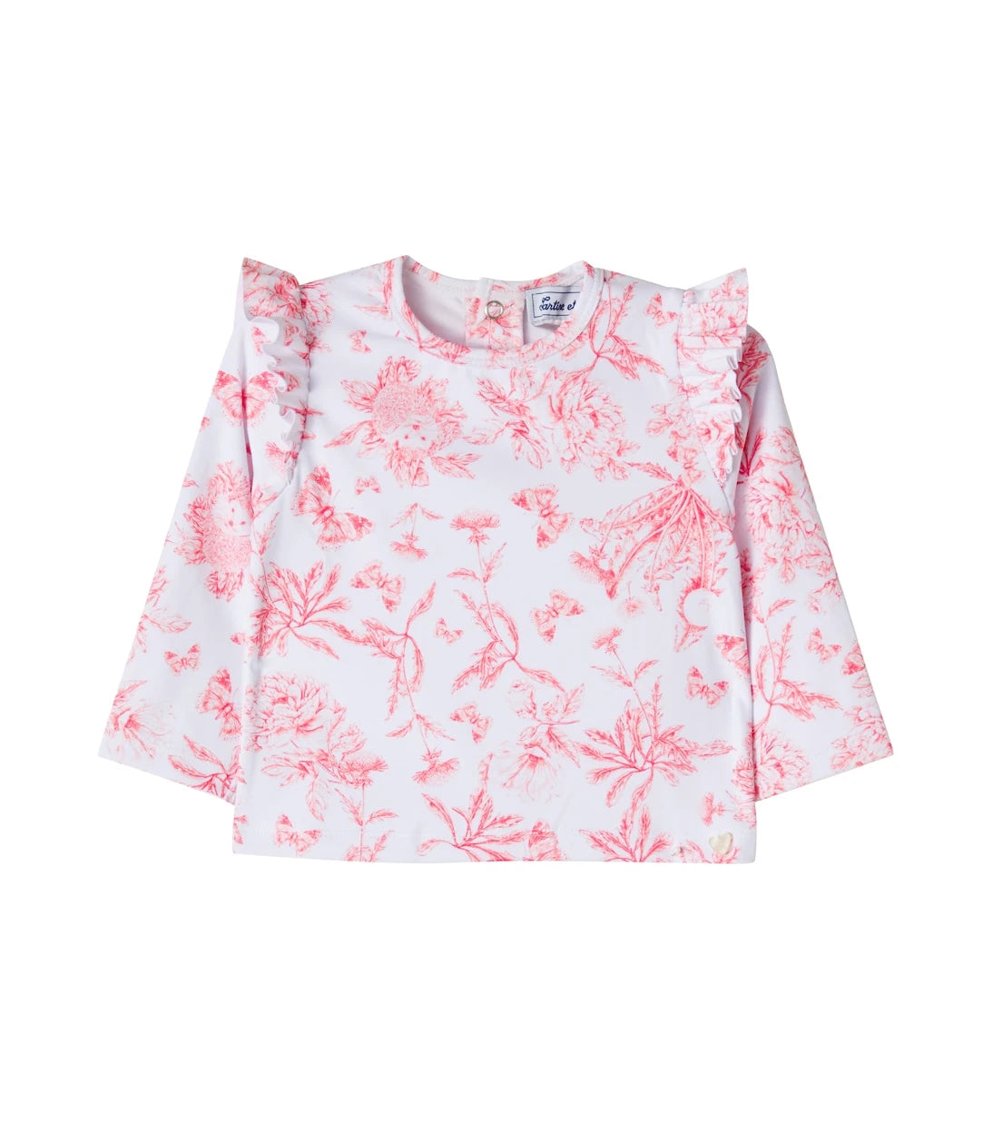 Tartine et Chocolat - Floral ruffled rashguard top