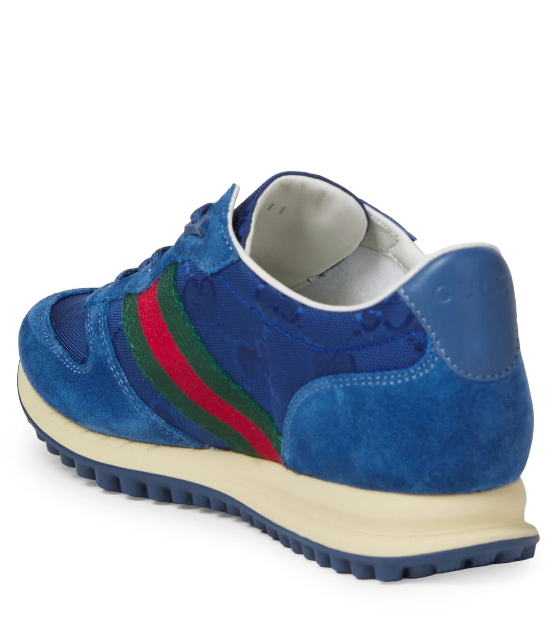 Gucci Kids - حذاء سنيكرز ويب سترايب جي جي قماش وجلد سويدي