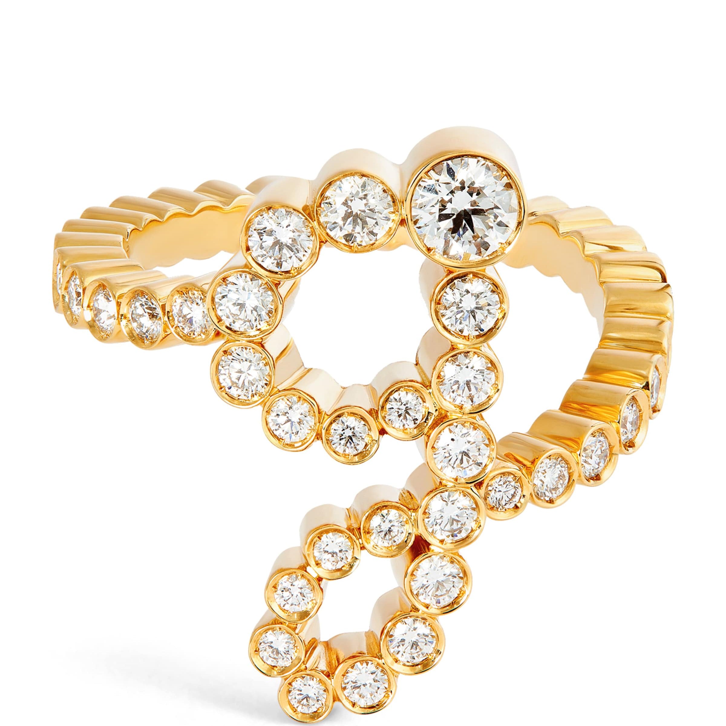 Sophie Bille Brahe Yellow Gold and Diamond Ensemble 'G' Ring