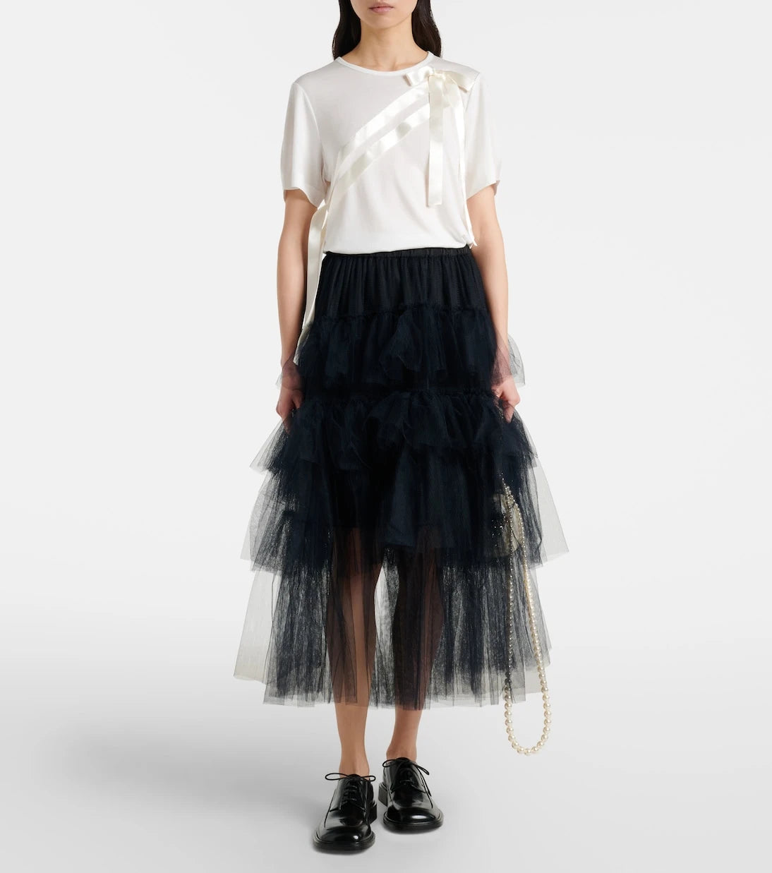 Simone Rocha - تي شيرت جيرسيه بتفاصيل فيونكة