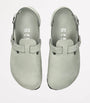 Green Suede Tokio Clogs