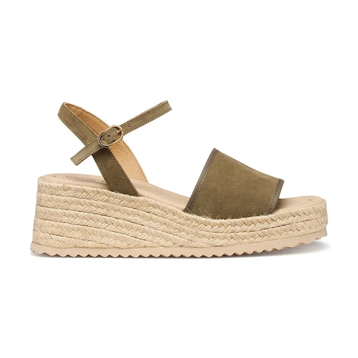 Geox Kadın Deri Sandalet Espadril D ALEMERIA
