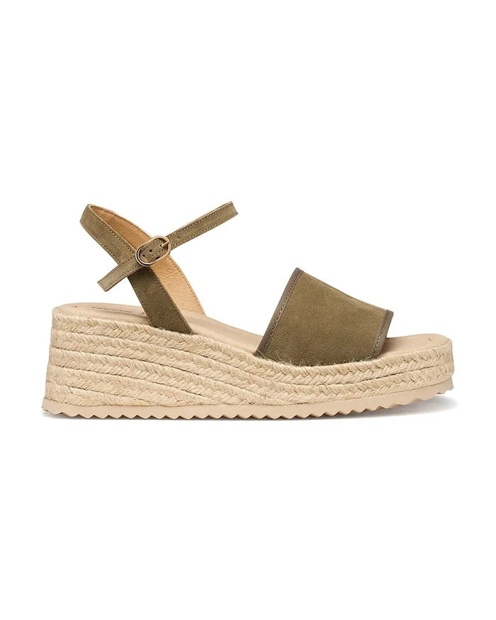 Geox Kadın Deri Sandalet Espadril D ALEMERIA