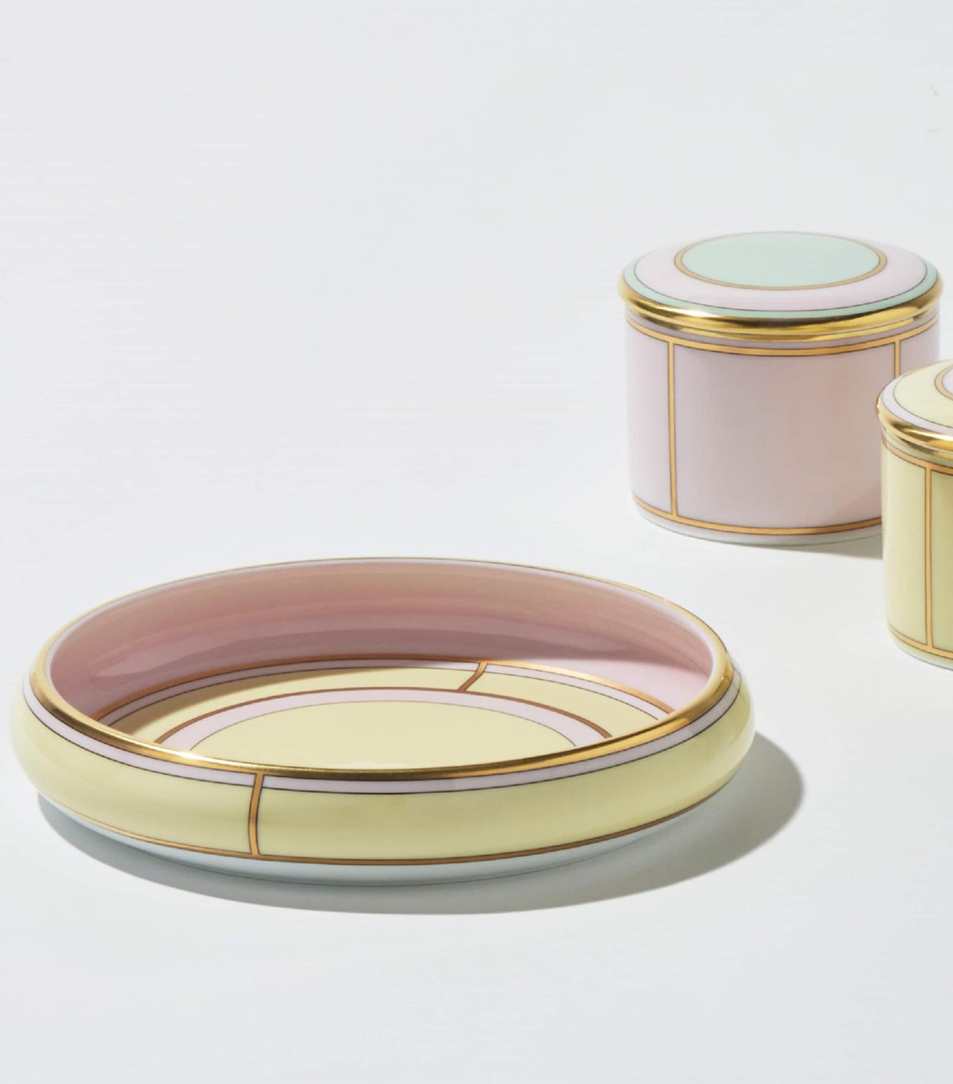 Porcelain Colonna Diva Giallo Round Tray (17cm)