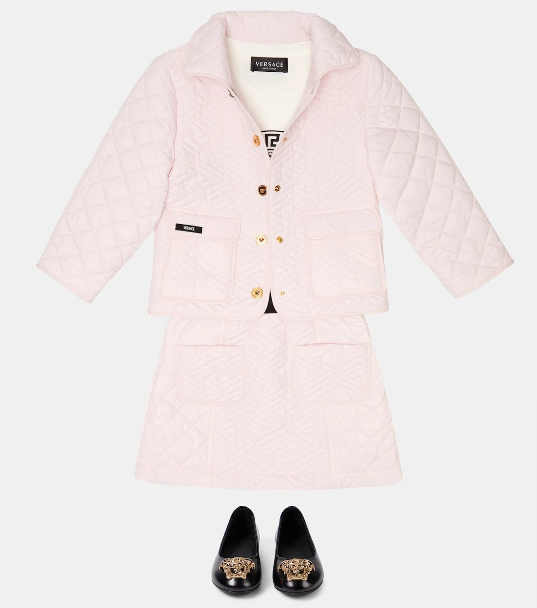 Versace Kids - La Greca quilted skirt