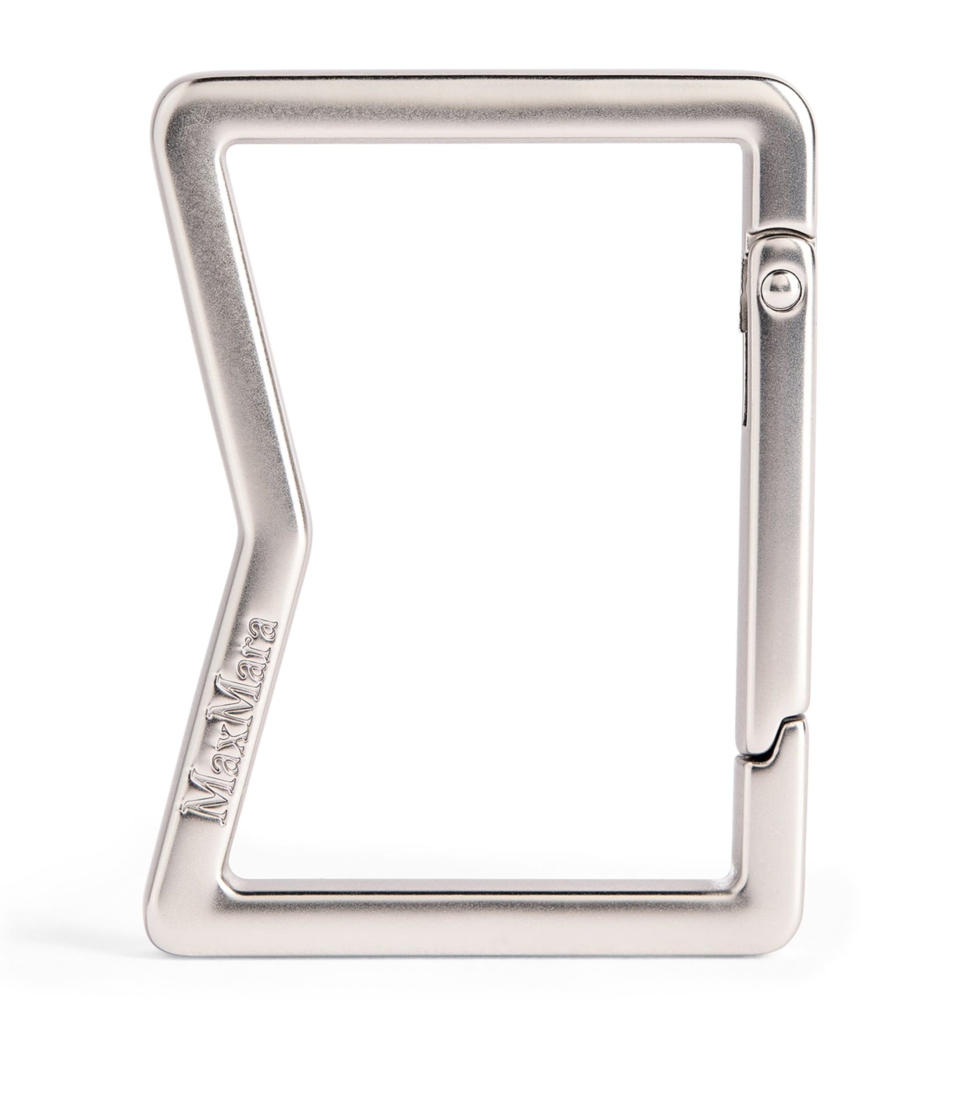 Max Mara Grey Engraved Logo Carabiner