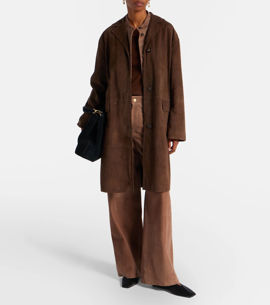 'S Max Mara - Fulmine suede wide-leg pants