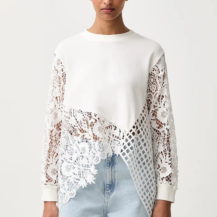 AllSaints Kadın Pamuk Elastan Bluz MALORIE LS TOP