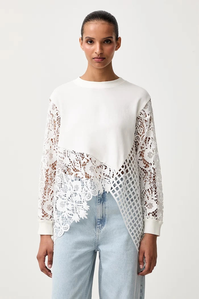 AllSaints Kadın Pamuk Elastan Bluz MALORIE LS TOP