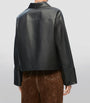 LOEWE Black Leather Collared Jacket