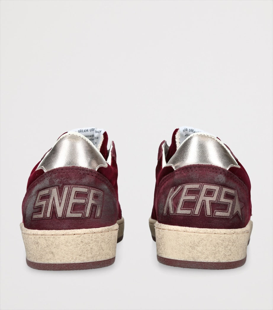 Golden Goose Red Suede Ball Star Sneakers
