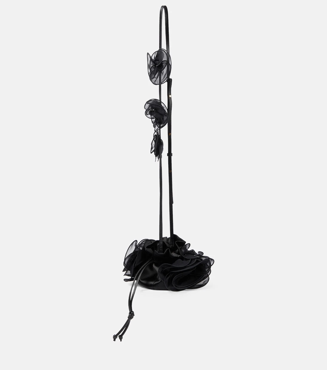 Magda Butrym - Magda Small floral-appliqué silk bucket bag
