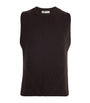 Johnstons Of Elgin Brown Cashmere-Blend Knitted Tank Top